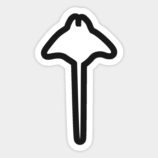 Manta Ray Sticker by InStormDesigns